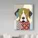 Trademark Fine Art Lanre Adefioye Rottweiler - Wrapped Canvas Graphic Art Print Canvas in Blue/Green/Pink | 24 H x 18 W x 2 D in | Wayfair