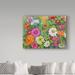 Trademark Fine Art Joanne Porter Zinnias Palette of Color - Wrapped Canvas Graphic Art Print Canvas in White/Black | 47 H x 35 W x 2 D in | Wayfair