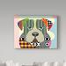 Trademark Fine Art Lanre Adefioye American Bulldog - Wrapped Canvas Graphic Art Print Canvas in Blue/Brown/Green | 18 H x 24 W x 2 D in | Wayfair
