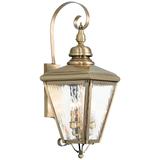 Cambridge 29" High Antique Brass Outdoor Wall Light