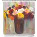 Latitude Run® Lizarraga Bouquet of Flowers Single Shower Curtain Polyester in Brown | 72 H x 69 W in | Wayfair E5968C5F86BD46CEA43DE5856BFA18DB