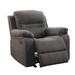 Red Barrel Studio® Eisele 39" Wide Leather Match Manual Rocker Standard Recliner w/ Massager Leather Match in Gray | 39 H x 39 W x 39 D in | Wayfair