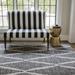 Black/White 60 x 0.25 in Area Rug - Erin Gates by Momeni River Geometric Handmade Flatweave Black/Ivory Indoor/Outdoor Area Rug Recycled P.E.T. | Wayfair