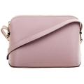 Primo Sacchi Ladies Italian Textured Pale Pink Leather Small Triangular Adjustable Strap Shoulder or Crossbody Bag