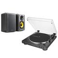 Audio-Technica AT-LP60XBT Bluetooth Transmit Turntable Compatible for Edifier R1010BT Speakers Exclusive to Digitalis Audio (Bluetooth Black Speakers)