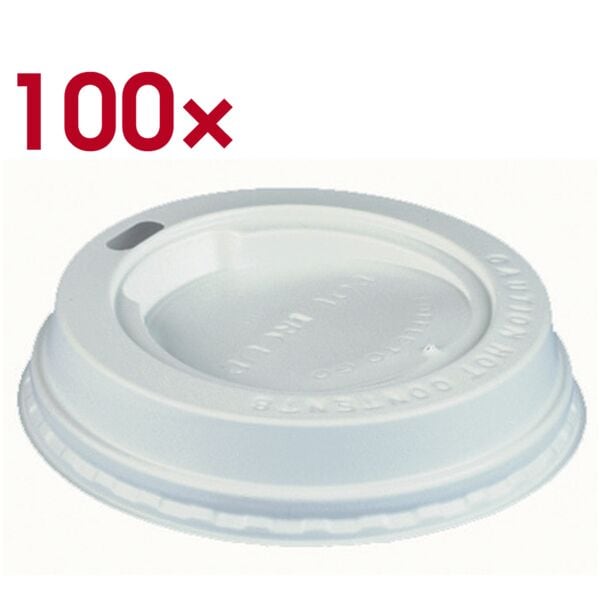 Papstar 100 Deckel für Trinkbecher »To Go« weiß, 2 cm Image