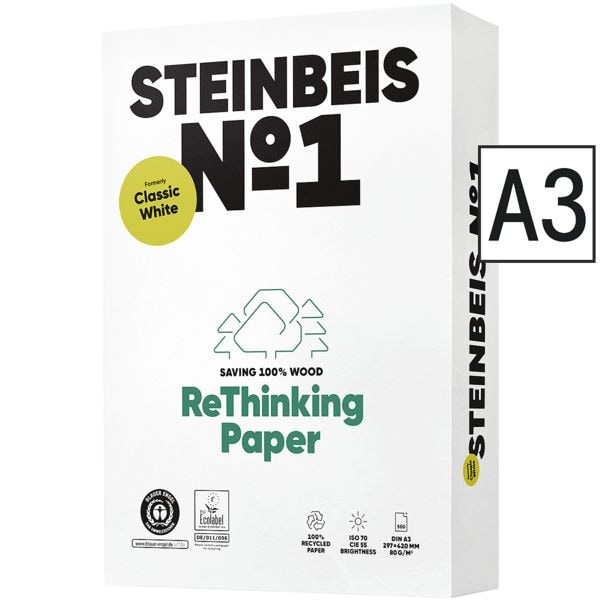 Steinbeis Recyclingpapier »Classic White« weiß Image