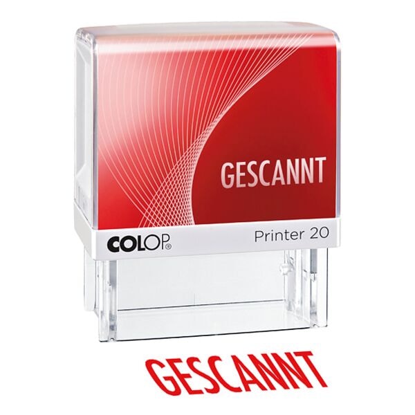 Colop Textstempel »Printer 20/L Gescannt« rot, 5.8x7x3 cm Image