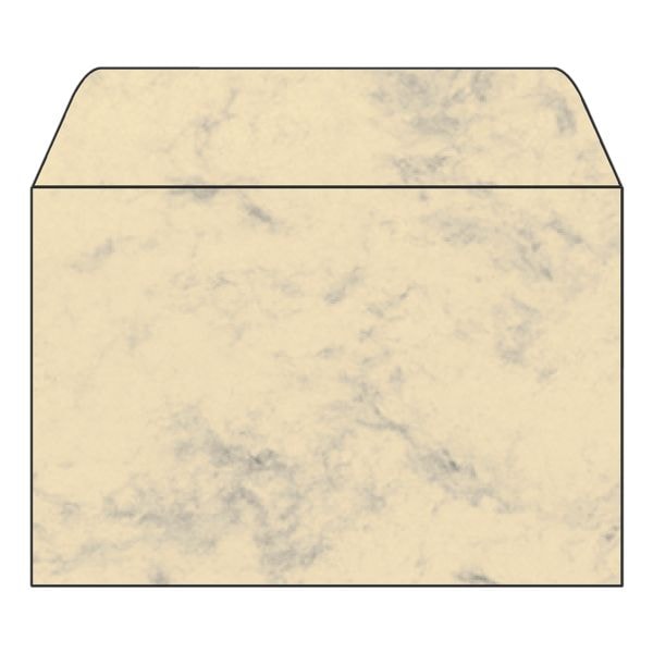 Sigel Design-Briefumschlag C6 ohne Fenster gummiert beige, 11.4x16.2 cm