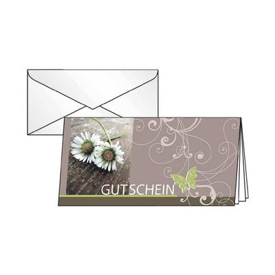 Gutschein-Karten »Favourite« mit Umschlag DC402, Sigel, 22x11 cm