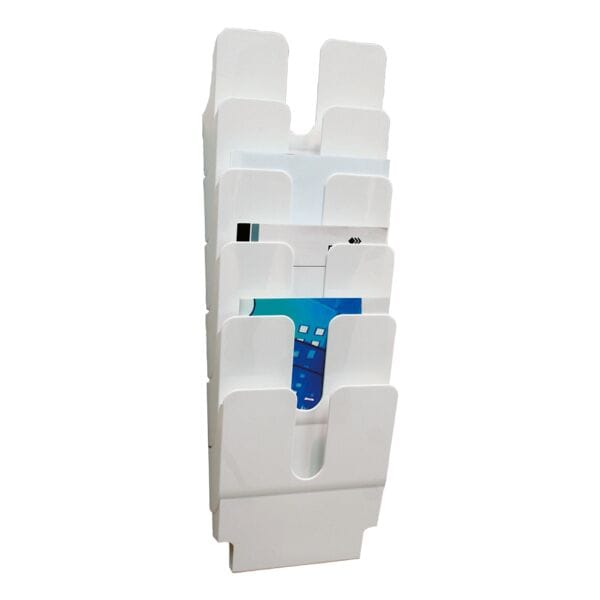 Durable Wand-Prospekthalter »Flexiplus 1700008« für A4 hoch weiß, 24.7x74.5x2.3 cm