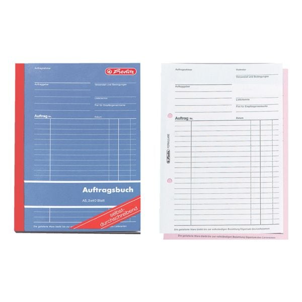 Herlitz Formularbuch »Auftrag« gelb, 14.8x21 cm Image