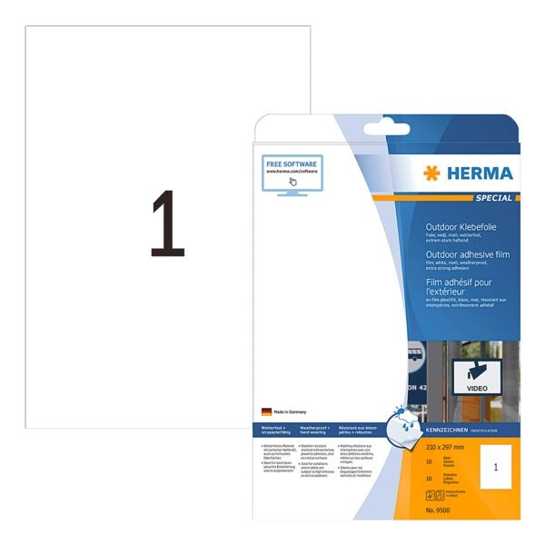 Herma Outdoor Folien-Etiketten »9500« weiß Image