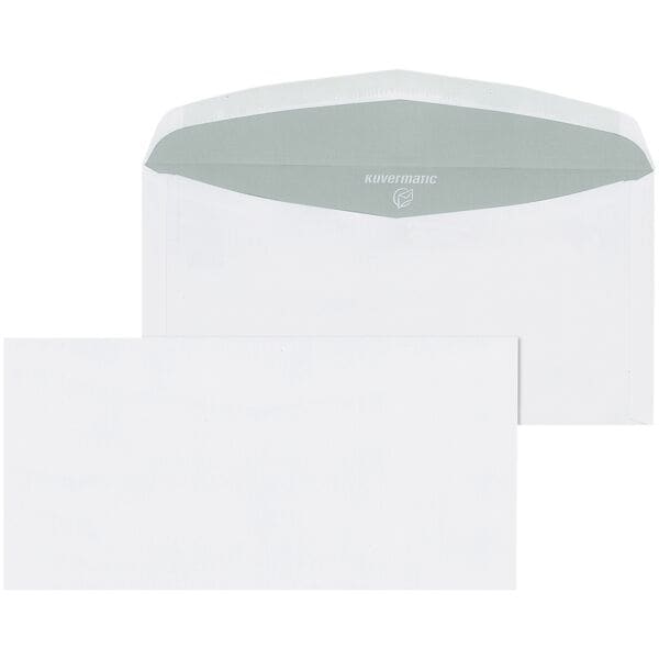 Mailmedia Automatenhüllen DL+ ohne Fenster mit Nassklebung - 1000 Stück weiß, 22.9x11.4 cm