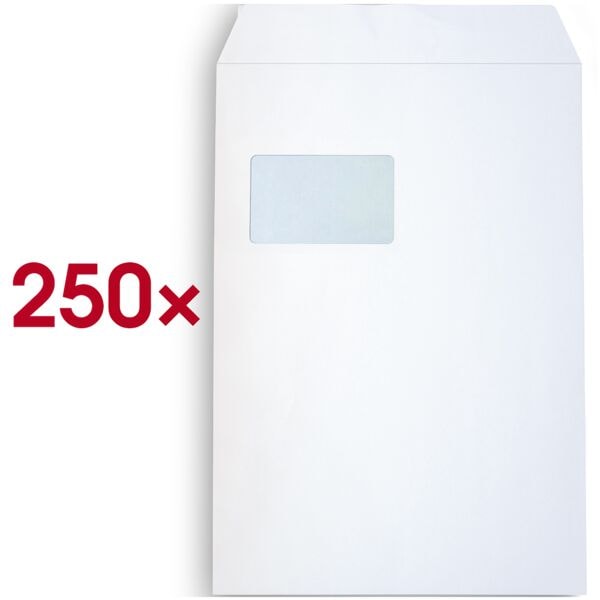 OTTO Office 250 Versandtaschen C4 mit Fenster weiß, 32.4x22.9 cm