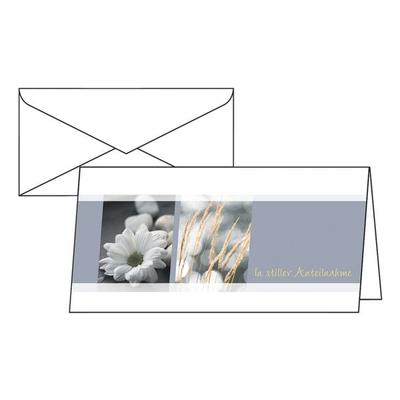 Sigel Trauer-Karten »Anteilnahme« DS208 grau, 22x11 cm Image