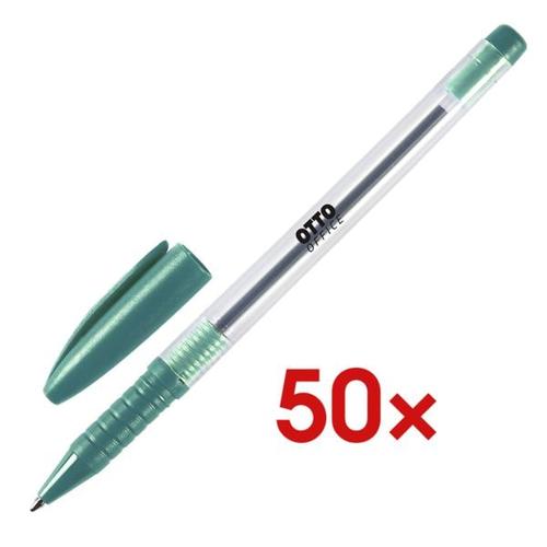 50er-Pack Einwegkugelschreiber »Eco Stick« grün, OTTO Office Budget