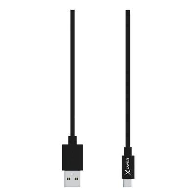 Xlayer Ladekabel »Premium« USB-A to Micro-USB 1,0 m schwarz