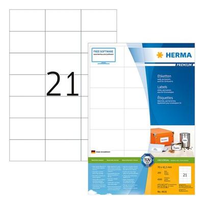 Herma 4200er-Set Universal-Klebeetiketten »4616« weiß Image