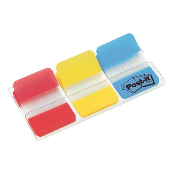 Post-it Index Haftstreifen »Index Strong« 38 x 25,4 mm, rot/gelb/blau rot, 3.8x2.54 cm Image