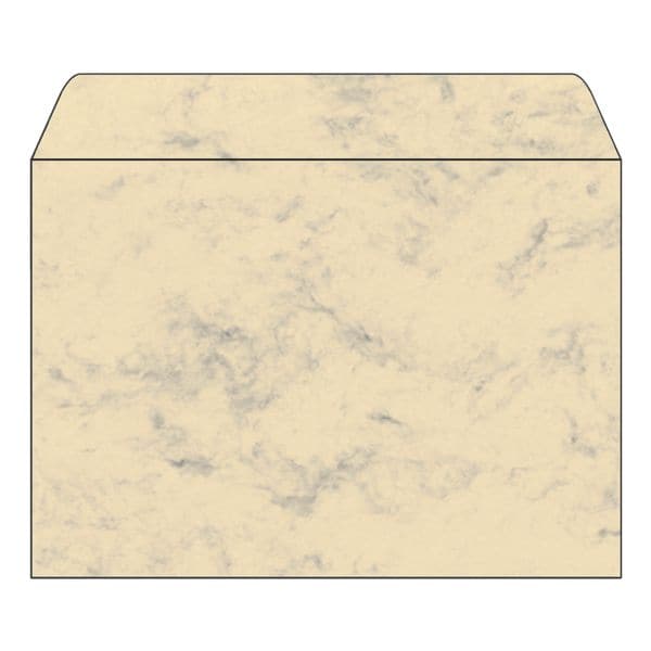 Sigel Briefumschläge C5 ohne Fenster mit Nassklebung - 25 Stück beige, 16.2x22.9 cm