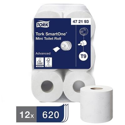 Tork Toilettenpapier »SmartOne®« T9 System 2-lagig - 12 Jumborollen weiß