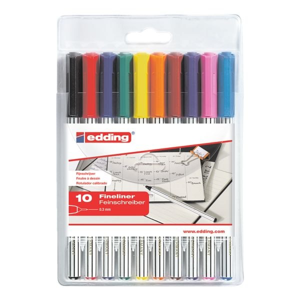 Edding 10er-Pack Fineliner »89EF« rot