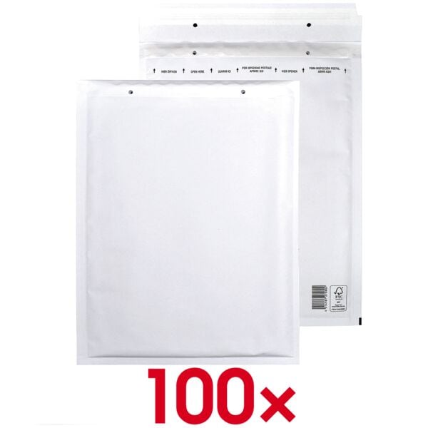Mailmedia Luftpolster-Versandtaschen weiß, 29.2x37 cm Image
