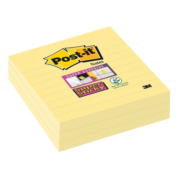 Post-it Super Sticky Haftnotizblock »Super Sticky Notes« 101 x 101 mm, 3 Stück gelb Image