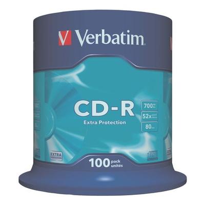 Verbatim 100 CD-Rohlinge »CD-R« silber Image