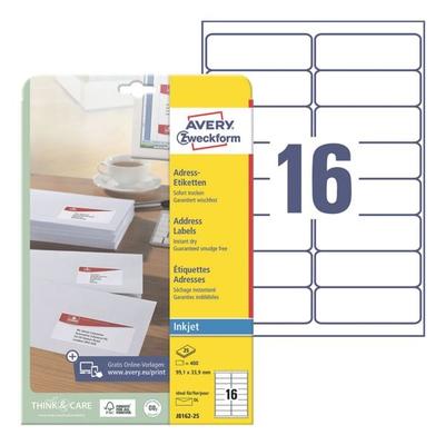 Avery Zweckform 400er-Pack Adressaufkleber »J8162-25« weiß Image