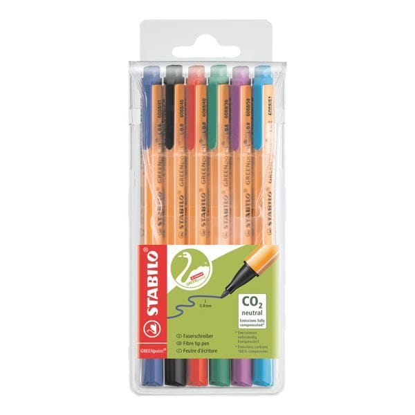 Stabilo 6er-Etui Filzschreiber »GREENpoint« orange Image