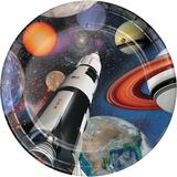 Creative Converting Space Blast Paper Plate in Black/Orange | Wayfair DTC425533DPLT