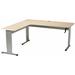 Latitude Run® Maciejewski L-Shape Standing Desk Metal in White/Brown | 72 W x 70 D in | Wayfair 05836A9DA8FF4CEFA79703B2A21A4006