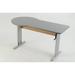 Latitude Run® 60" L Maciejewski Height Adjustable Training Table Metal in Gray/White | 39 H x 60 W x 30 D in | Wayfair
