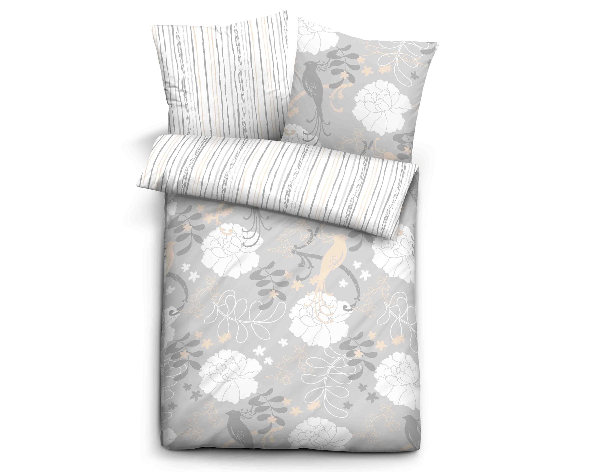 Tom-Tailor Satin Bettwäsche 69464 Fb. 805 135x200 cm / 80x80 cm