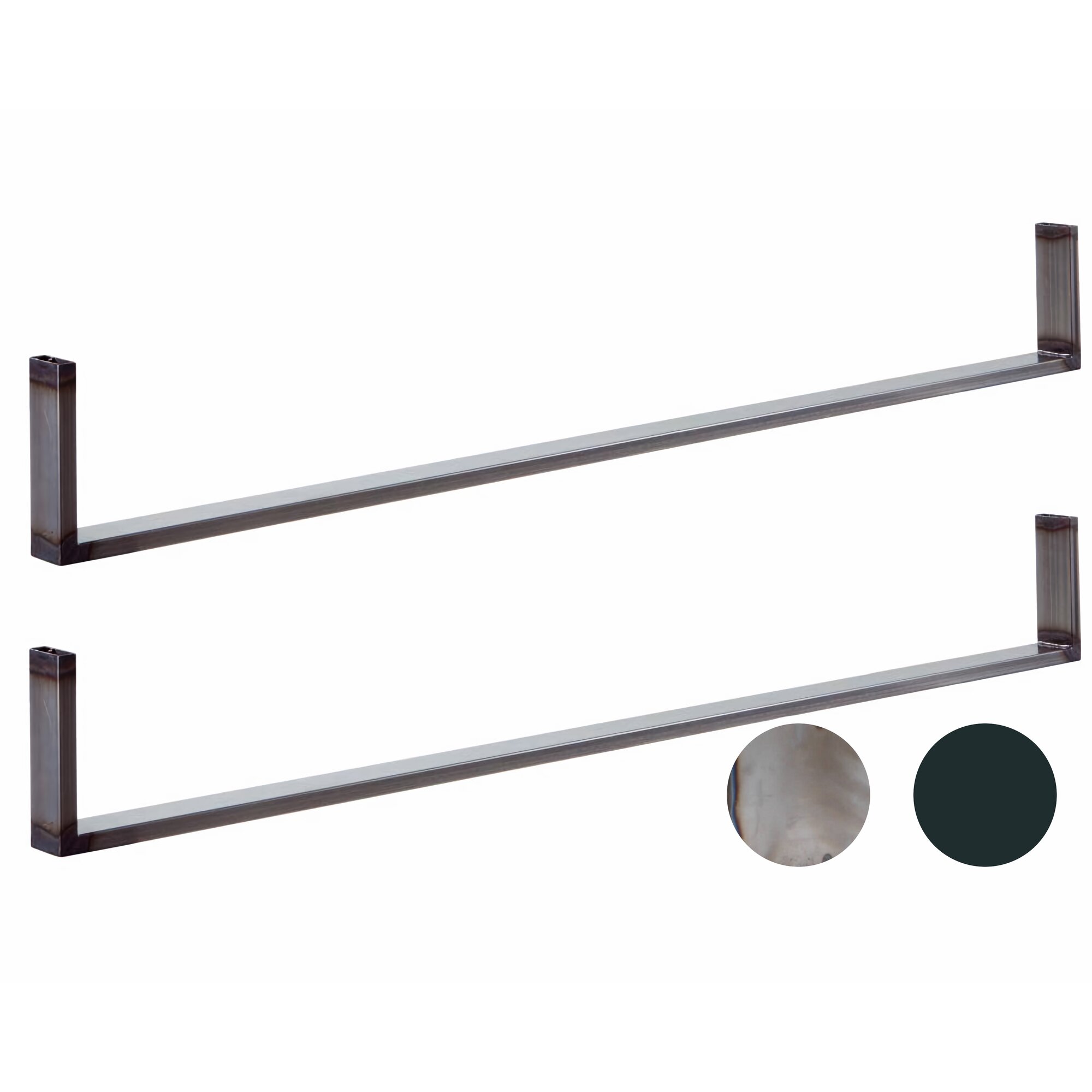 Hasena Füsse Indus 2er-Set / 20 cm / Anthrazit / 140 cm