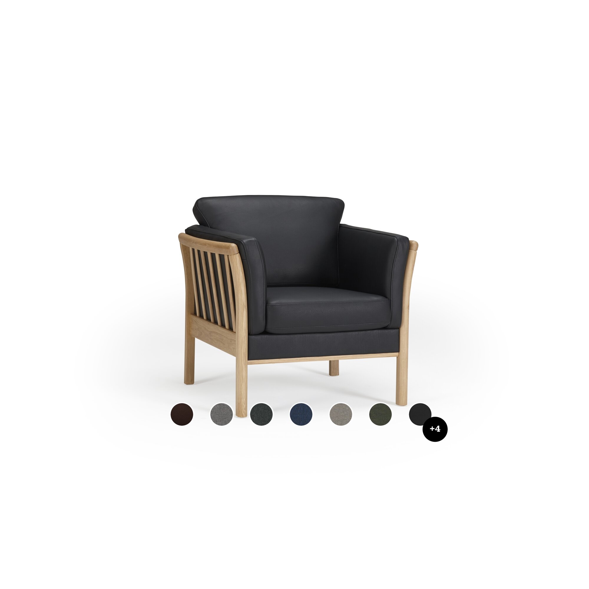 Kragelund »Aya« Sessel K129 / Stoff 249 Grau