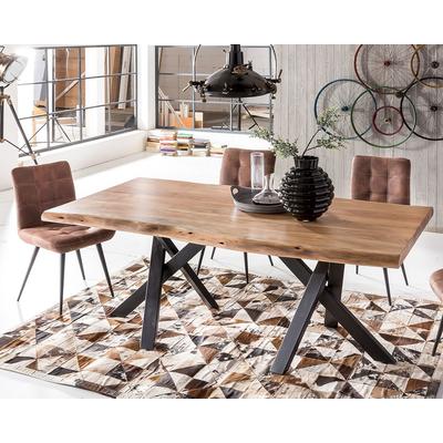 SIT Tops & Tables Esstisch Massivholz Poseidon 3,6 cm / 160x85 cm / Eisen antikschwarz Image