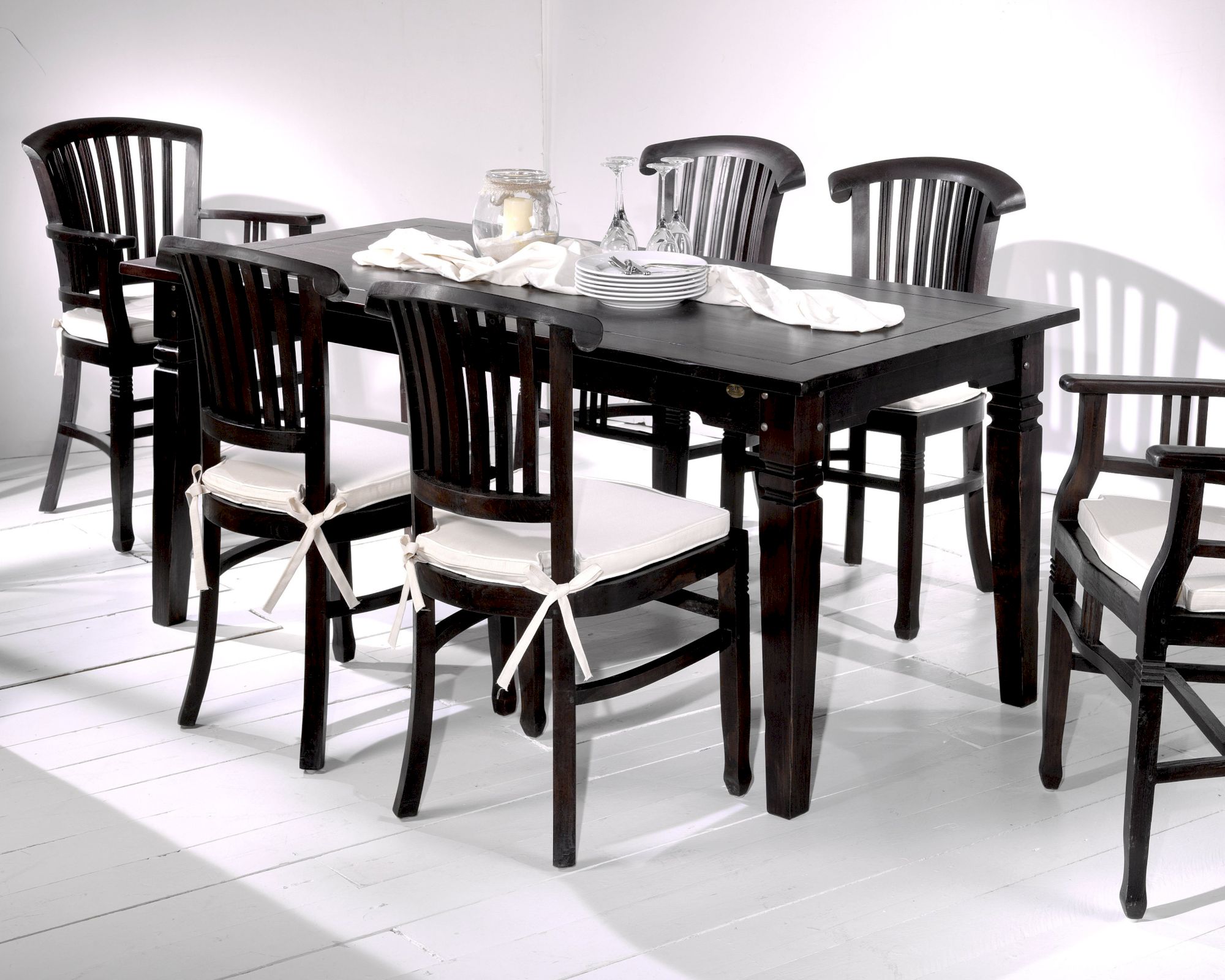 SIT »Samba« Esstisch Antik Akazie massiv 9516-30 / 160x90x77 cm