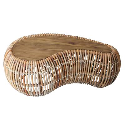 SIT Rattan und Teak Couchtisch 120x 45x 80 cm