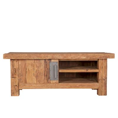 SIT Coral Teak Massivholz Lowboard - 1 Türe / 2 Fächer 1 Tür, 2 offene Fächer Image