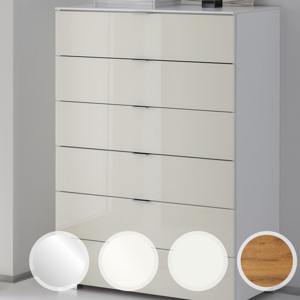 Staud »Sonate« Kommode 6SK Weiss / Spiegel / Weiss
