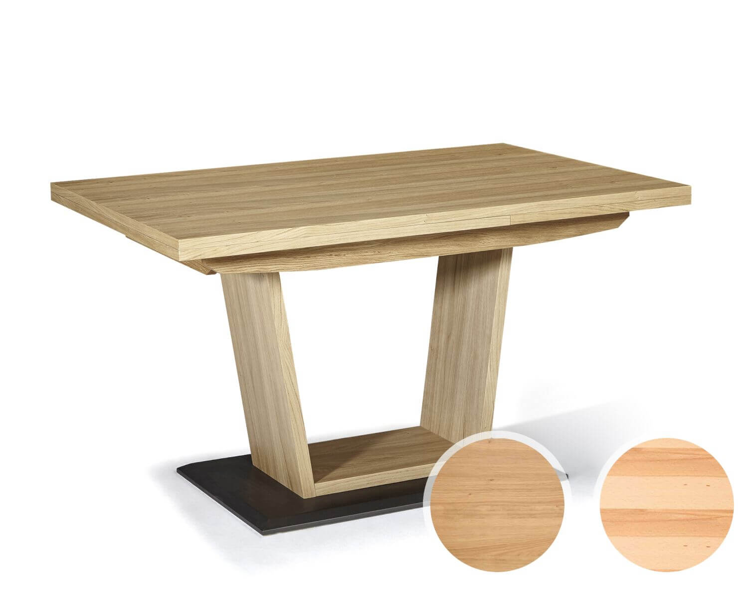 Schösswender »Ontario« 200 Säulentisch mit Funktion / 80x120 cm / Kernbuche natur