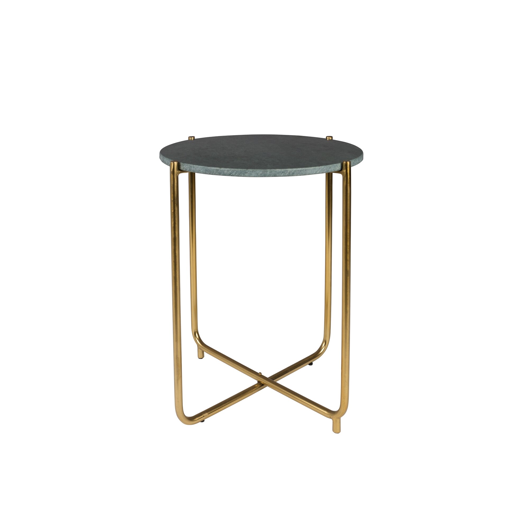 designline Marmor Beistelltisch Timpa Grün / H 54 x Ø 44,5 cm