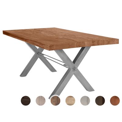 SIT Tops & Tables Esstisch Massivholz Edgy Natur geölt / 200x100 cm / Eisen antikbraun Image
