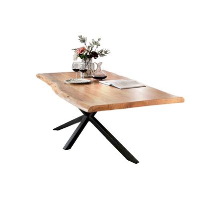 SIT Tops & Tables Massivholz Esstisch Futura 180x90 cm / Eisen antikschwarz / 3,6 cm Image