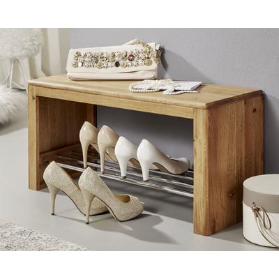 3S Frankenmöbel »Corner« Massivholz Schuhregal KM-0240 / Schuhregal 2 / 81 x 40 x 30 cm / Wildeiche geölt Image