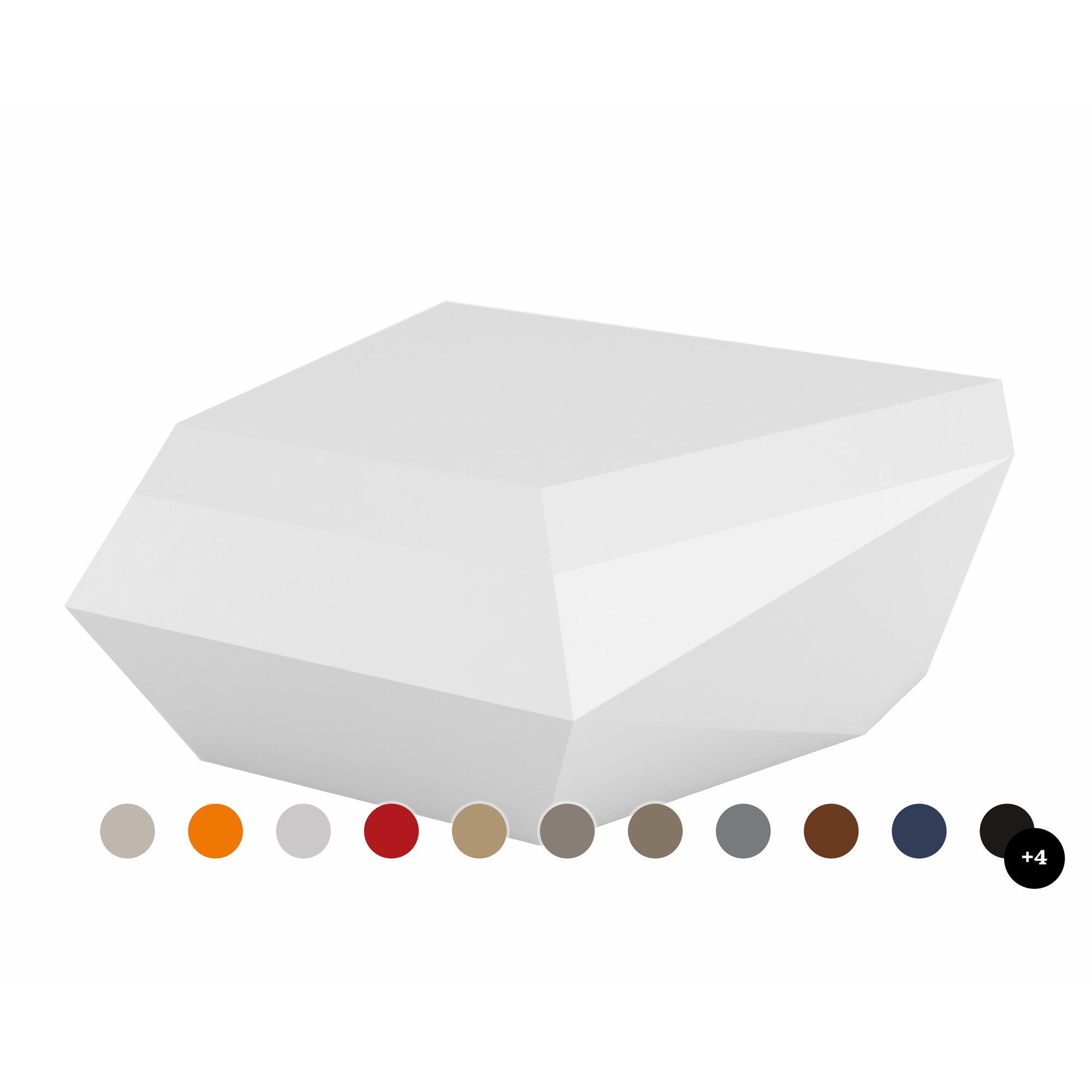 Vondom »FAZ« Outdoor Lounge-Hocker Lackiert Hochglanz / Ecru