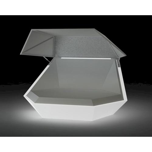 Vondom »FAZ« Outdoor Daybed inkl. Sonnenblende & LED-Beleuchtung Ecru / LED RGB